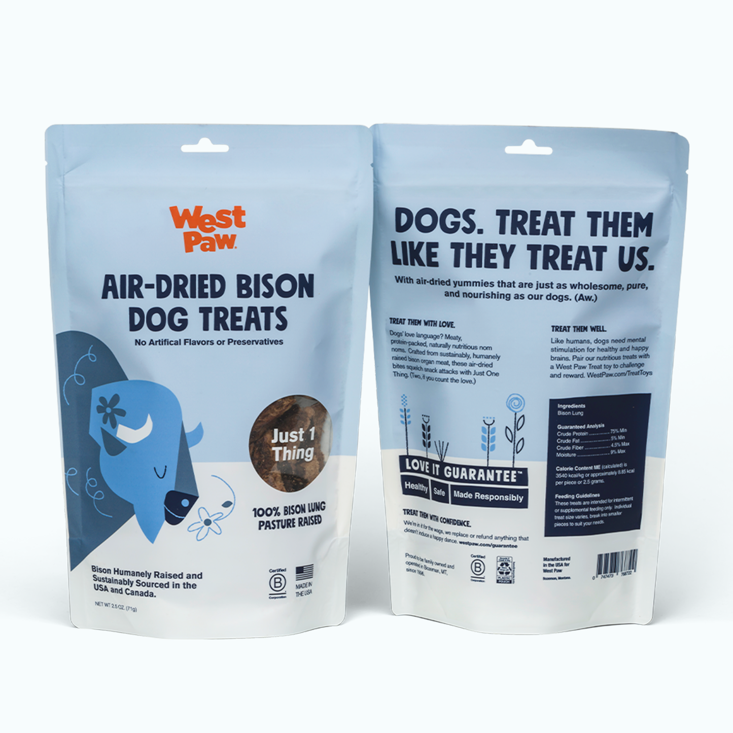 Crunchy Bison Lung dog treats