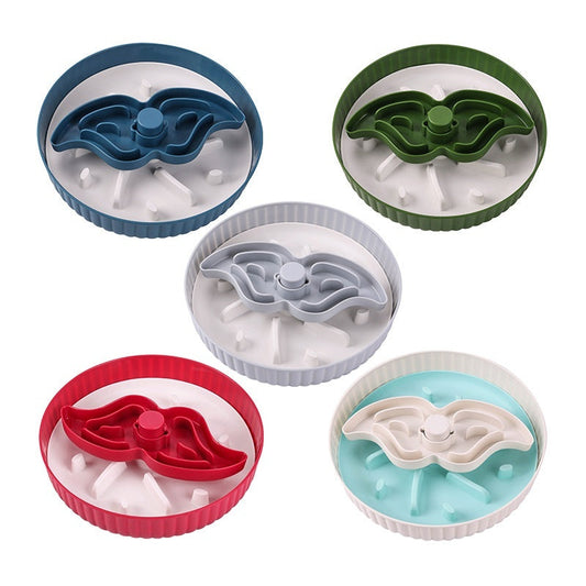 Pet Food Basin Rotating Game Board Anti-choke Silica Gel Pad Feeding