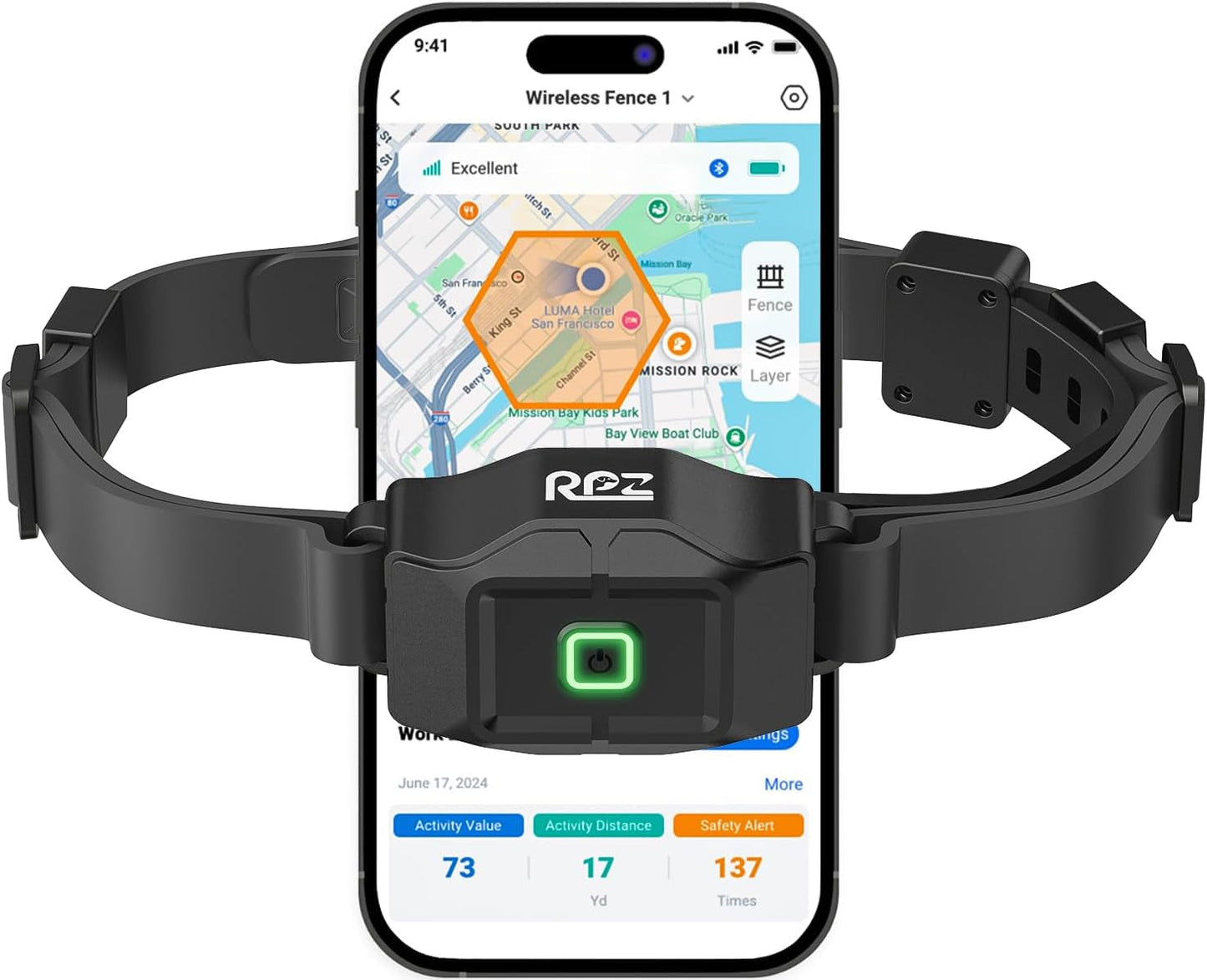 GPS Wireless Dog Fence System — App-Controlled, No Subscription, Waterproof