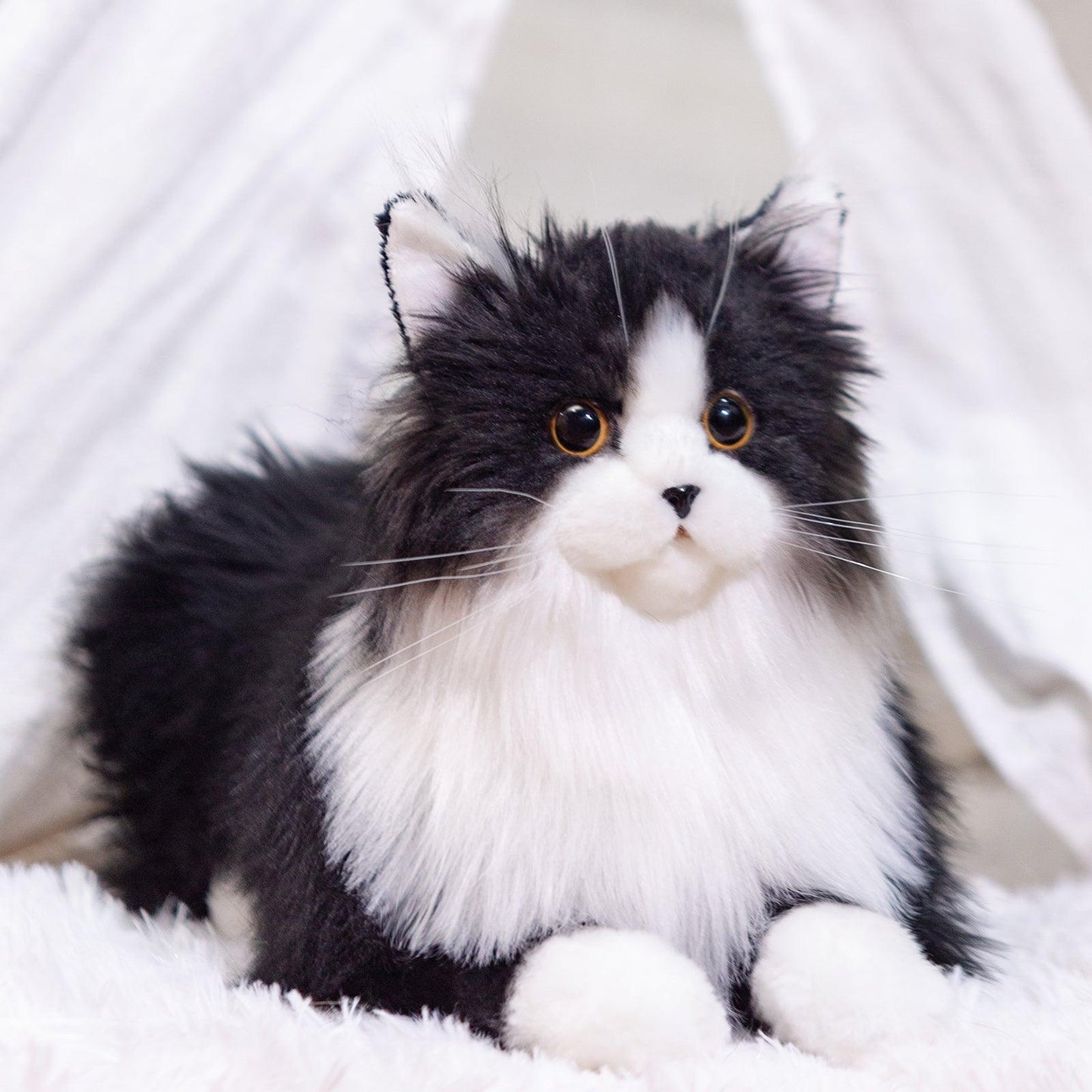 Tuxedo Weighted Plush – Realistic Companion Cat for Adults