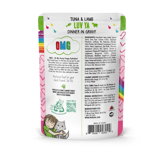  BFF OMG Adult Luv Ya Tuna and Lamb wet cat pouch