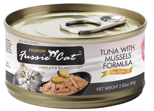 Fussie Cat Premium- Tuna With Mussels Formula In Aspic (2.82oz)