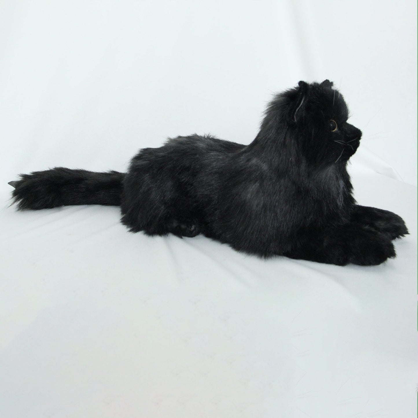 Fully Black Cat Longhair-Handmade Life-Size Companion & Pet Memorial