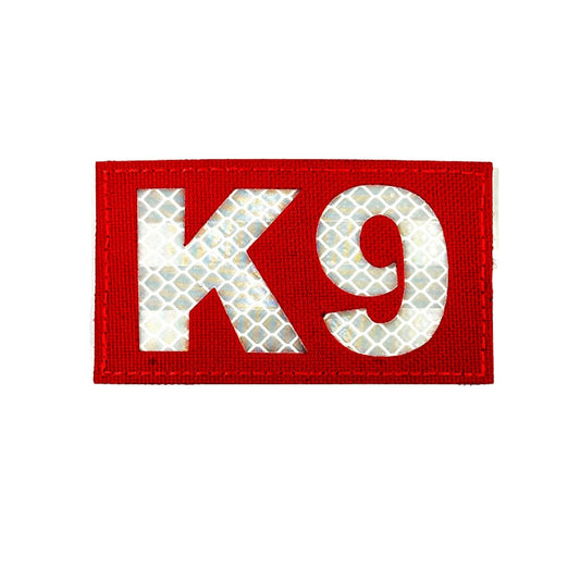K9 Laser Cut Reflective Morale Patch in Red