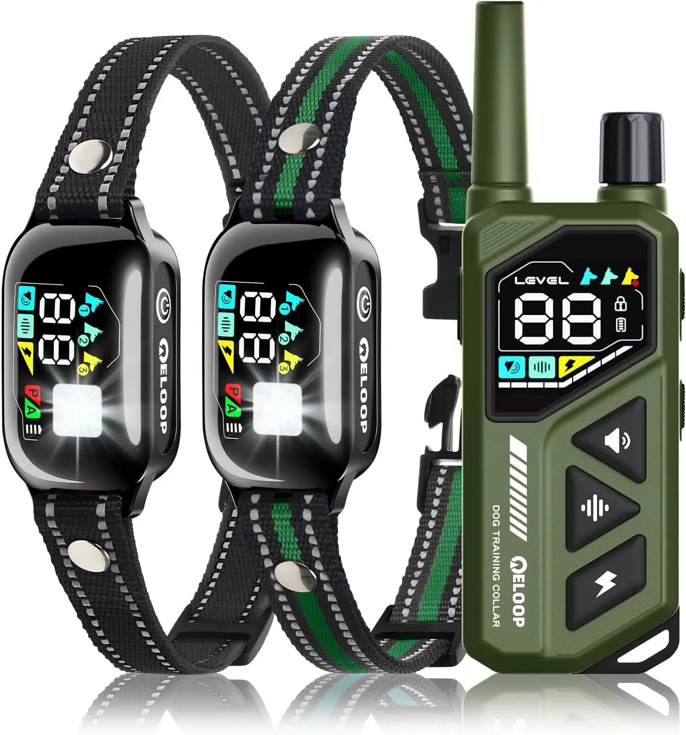 Waterproof Dog Training Collar – AI Bark Control, 3300ft, 3-Dog System, IPX7