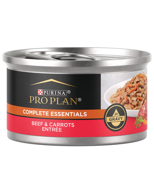 Pro Plan Complete Essentials Beef & Carrots Entrée in Gravy Wet Cat Food (3oz)